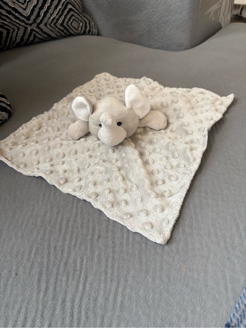 Soft Elephant Lovey Bib - Cream Comfort for Babies
